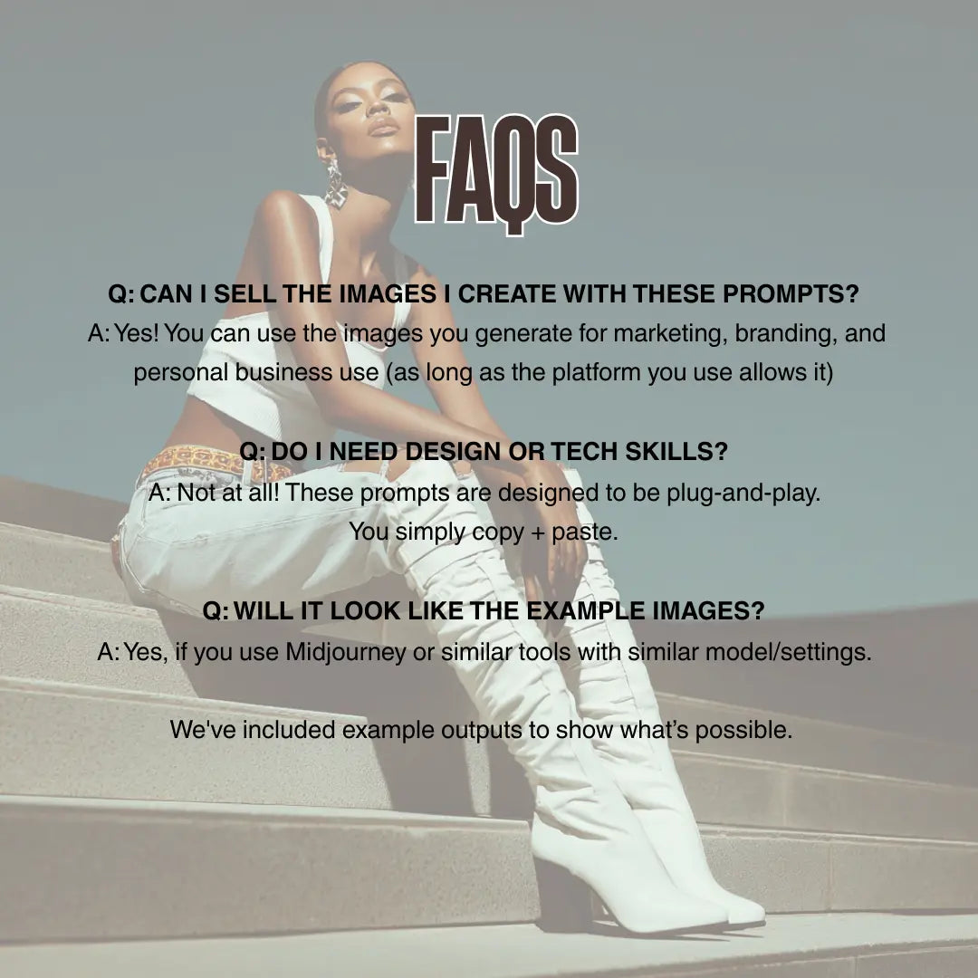 Influencer Energy Prompt Pack | AI Photography Prompts | Canva Editable | PLR + MRR Resell Rights Boundless PLR