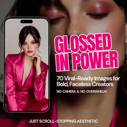 70+ Viral AI Images – Glossed in Power Edition (Editable with PLR + MRR) Boundless PLR