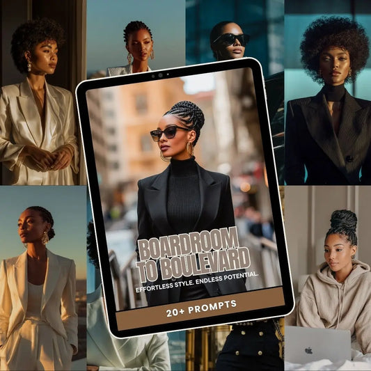Boardroom to Boulevard Prompt Pack — Canva Editable with PLR & MRR Rights Boundless PLR