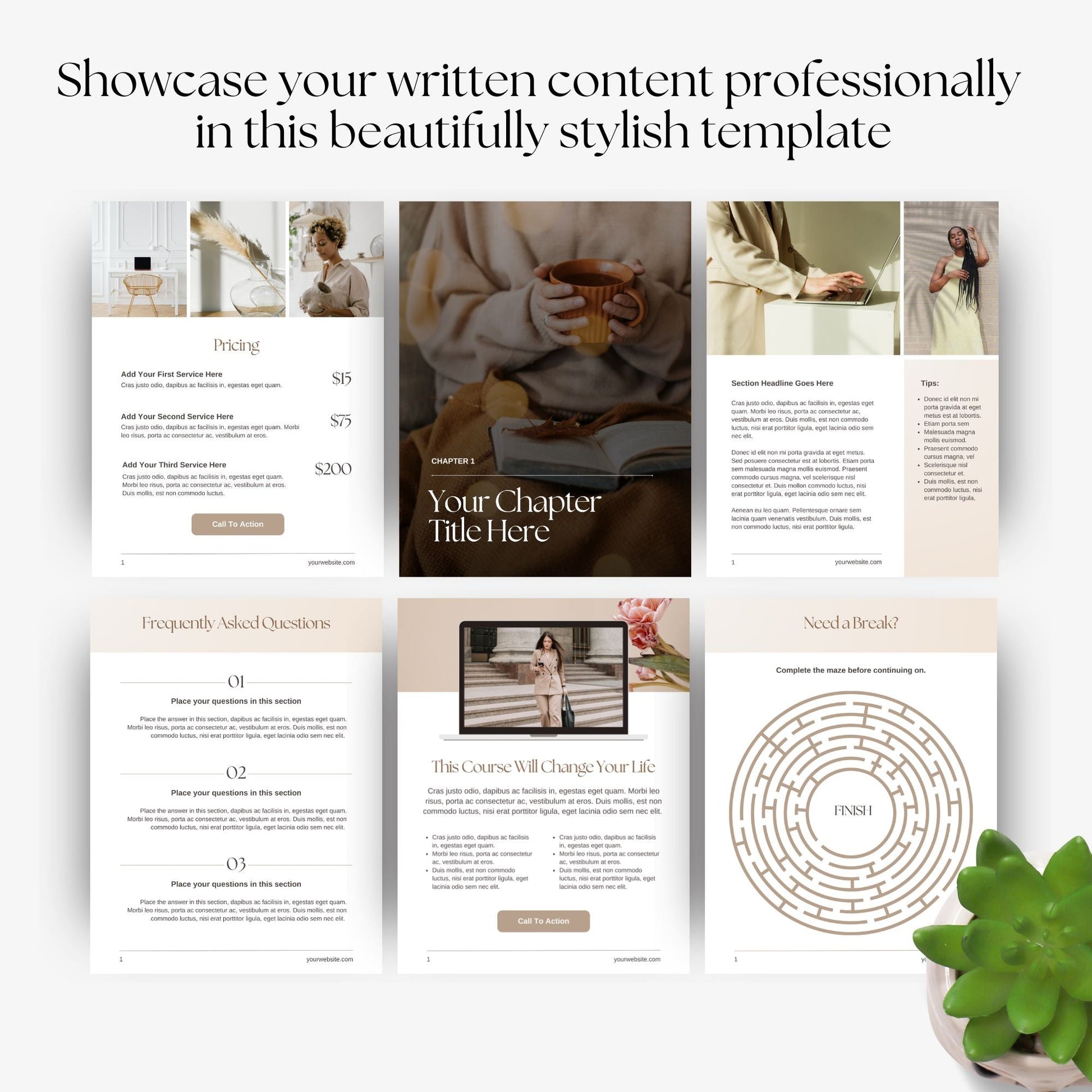 Editable Canva Ebook & Journal Template | PLR & MRR Digital Download Boundless PLR