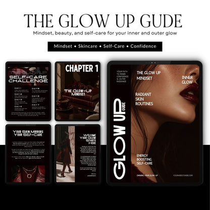 Glow Up Guide PLR Ebook | Editable Canva Template + Master Resell Rights