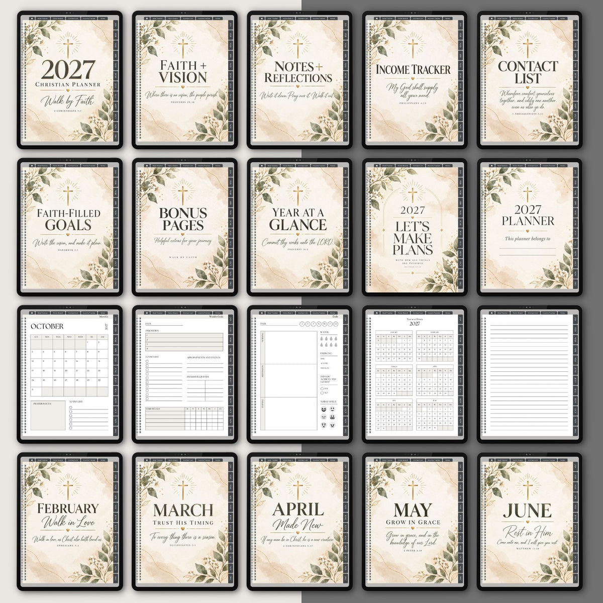 2027 Christian Planner – Canva Template with PLR & MRR Resell Rights