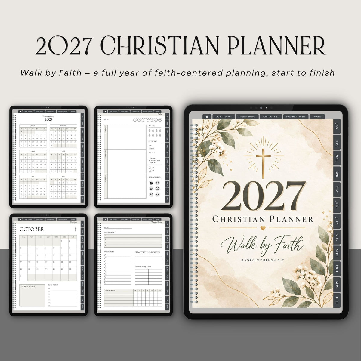 2027 Christian Planner – Canva Template with PLR & MRR Resell Rights