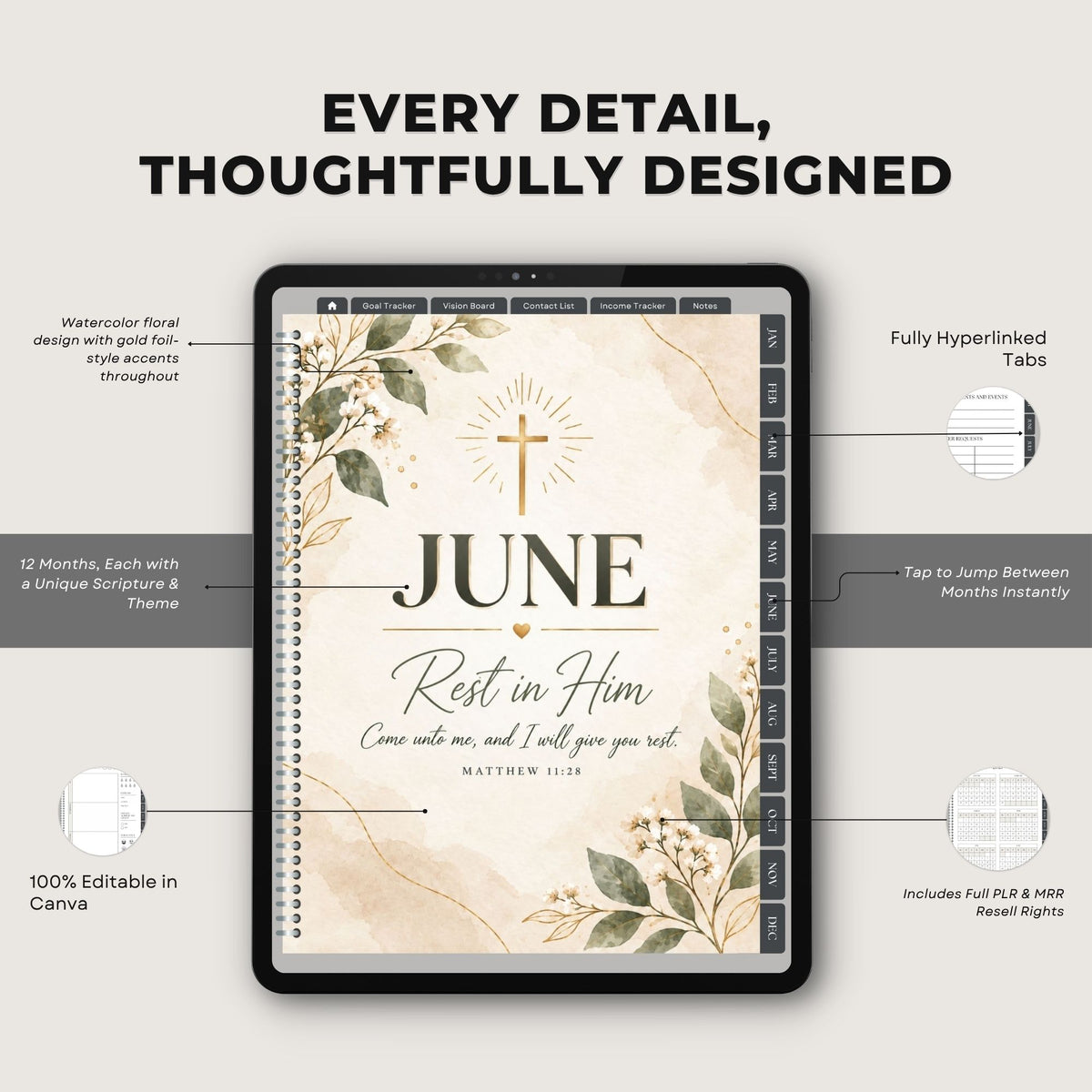 2027 Christian Planner – Canva Template with PLR & MRR Resell Rights