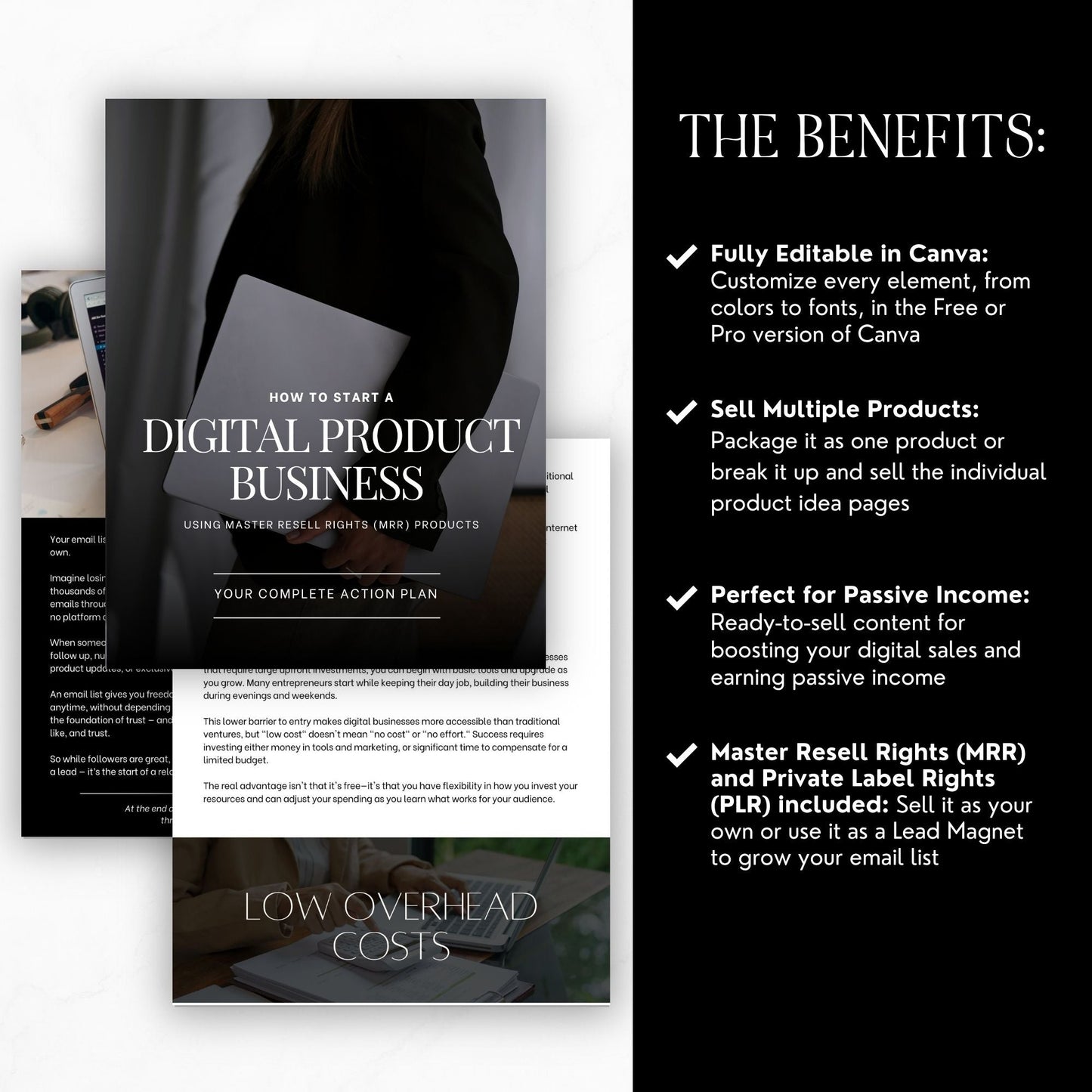 How to Start a Digital Product Business – Canva Editable eBook with PLR & MRR Rights Boundless PLR