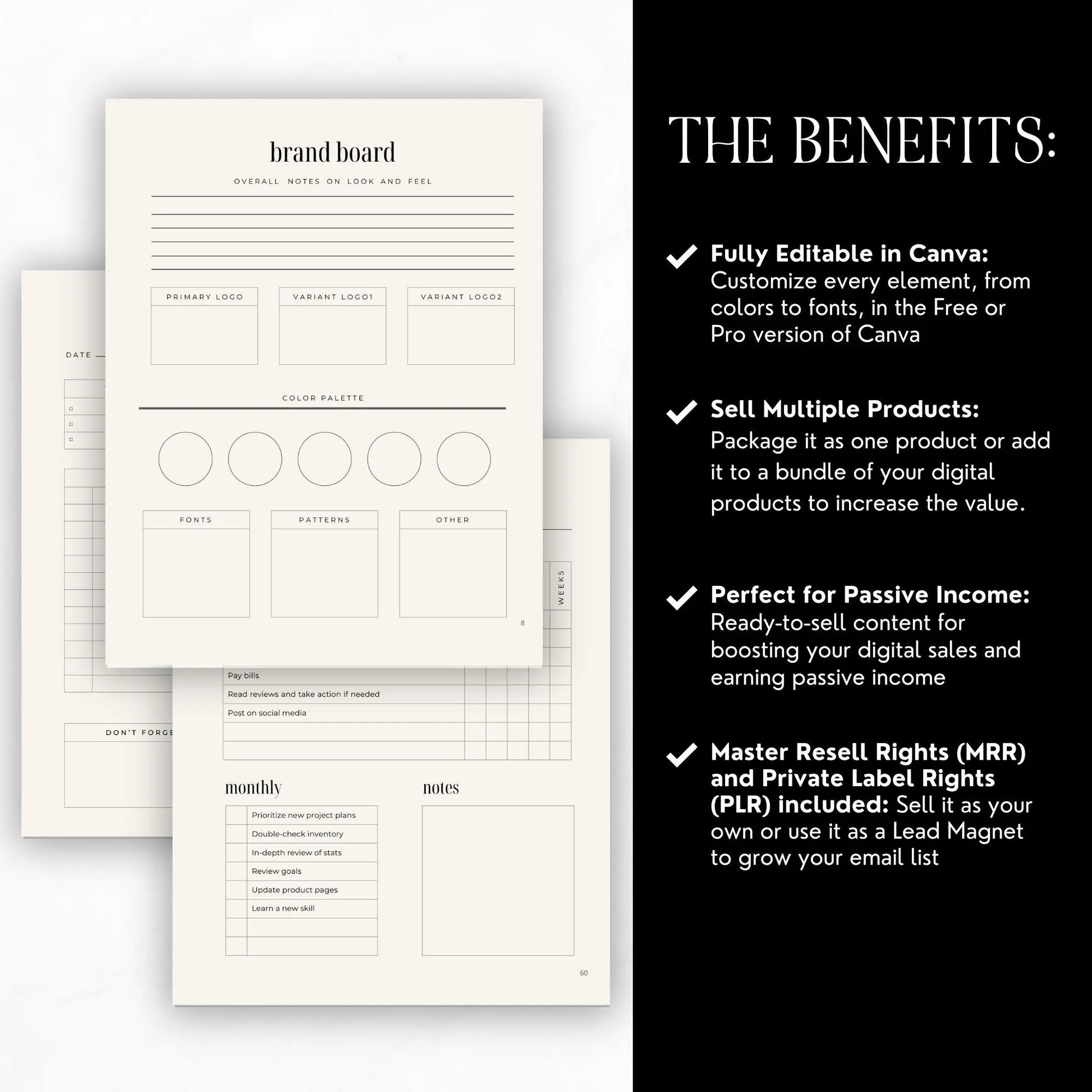 Launch Your Business Planner – Canva Editable (MRR & PLR Rights Included) Boundless PLR