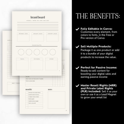 Launch Your Business Planner – Canva Editable (MRR & PLR Rights Included) Boundless PLR