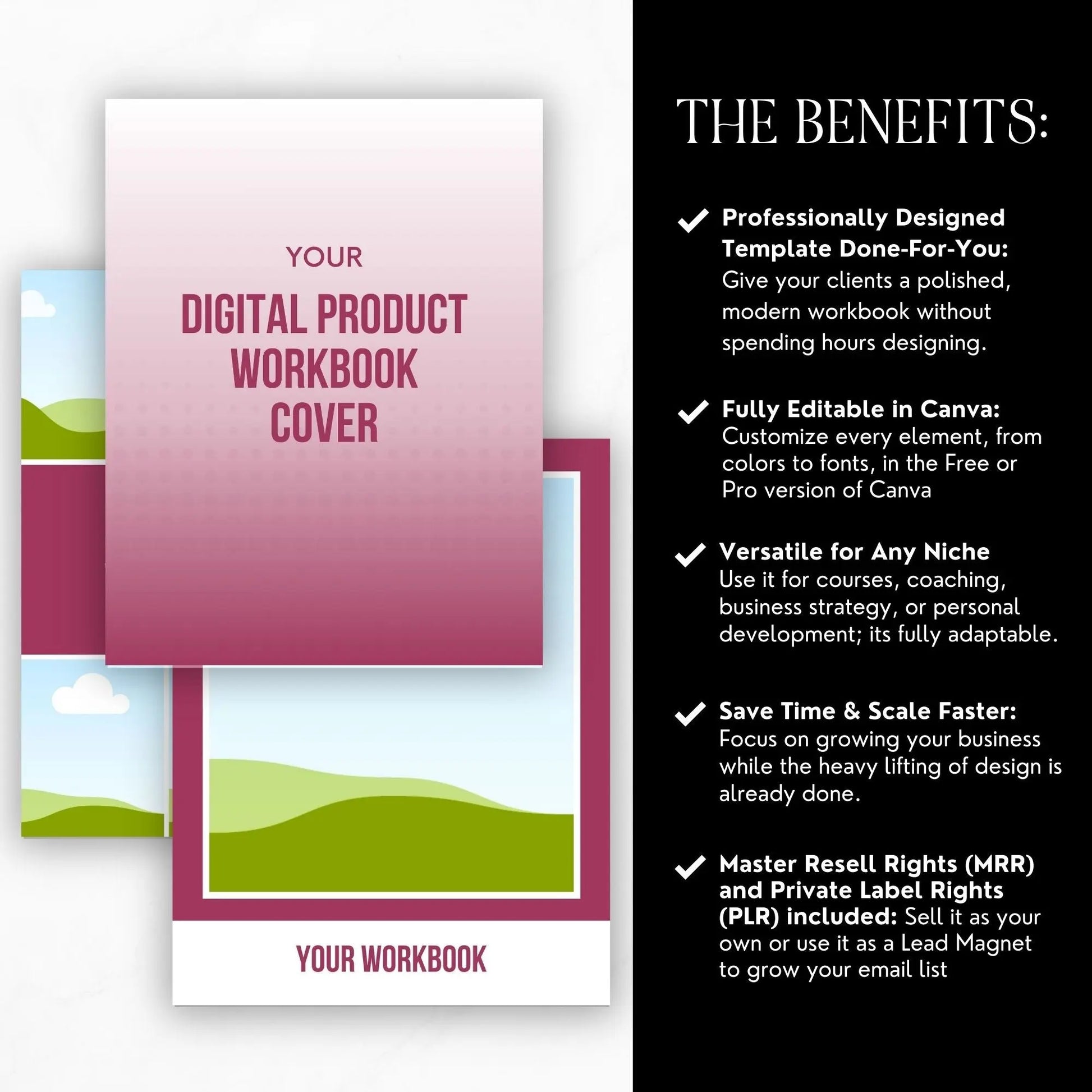 Canva eBook & Workbook Creator Template | 59 Pages | MRR & PLR | Editable Lead Magnet Template | Digital Product to Resell Boundless PLR
