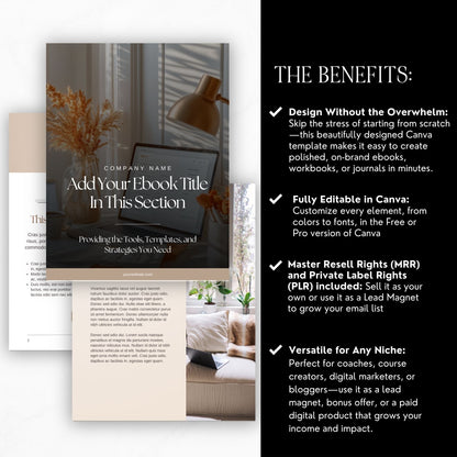 Editable Canva Ebook & Journal Template | PLR & MRR Digital Download Boundless PLR