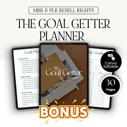 Ultimate Habit Tracker Google Sheets & Goal Planner - PLR MRR Resell Rights Boundless PLR