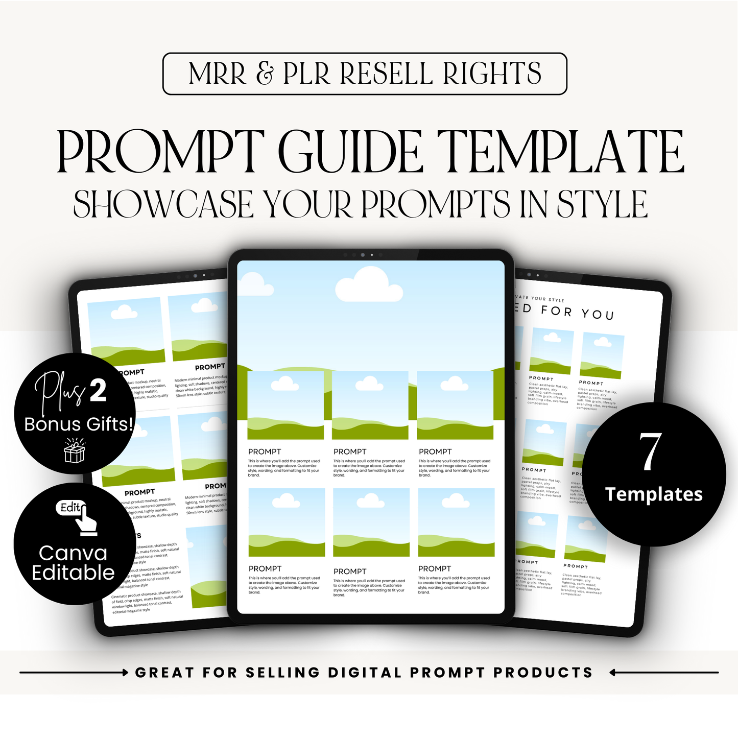 Prompt Guide Template – Canva Editable + Private Label Rights (PLR) & Master Resell Rights (MRR) Boundless PLR