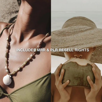 Salt & Sage | 80 Coastal AI Stock Images with MRR & PLR for Wellness, Lifestyle & Minimalist Brands Boundless PLR