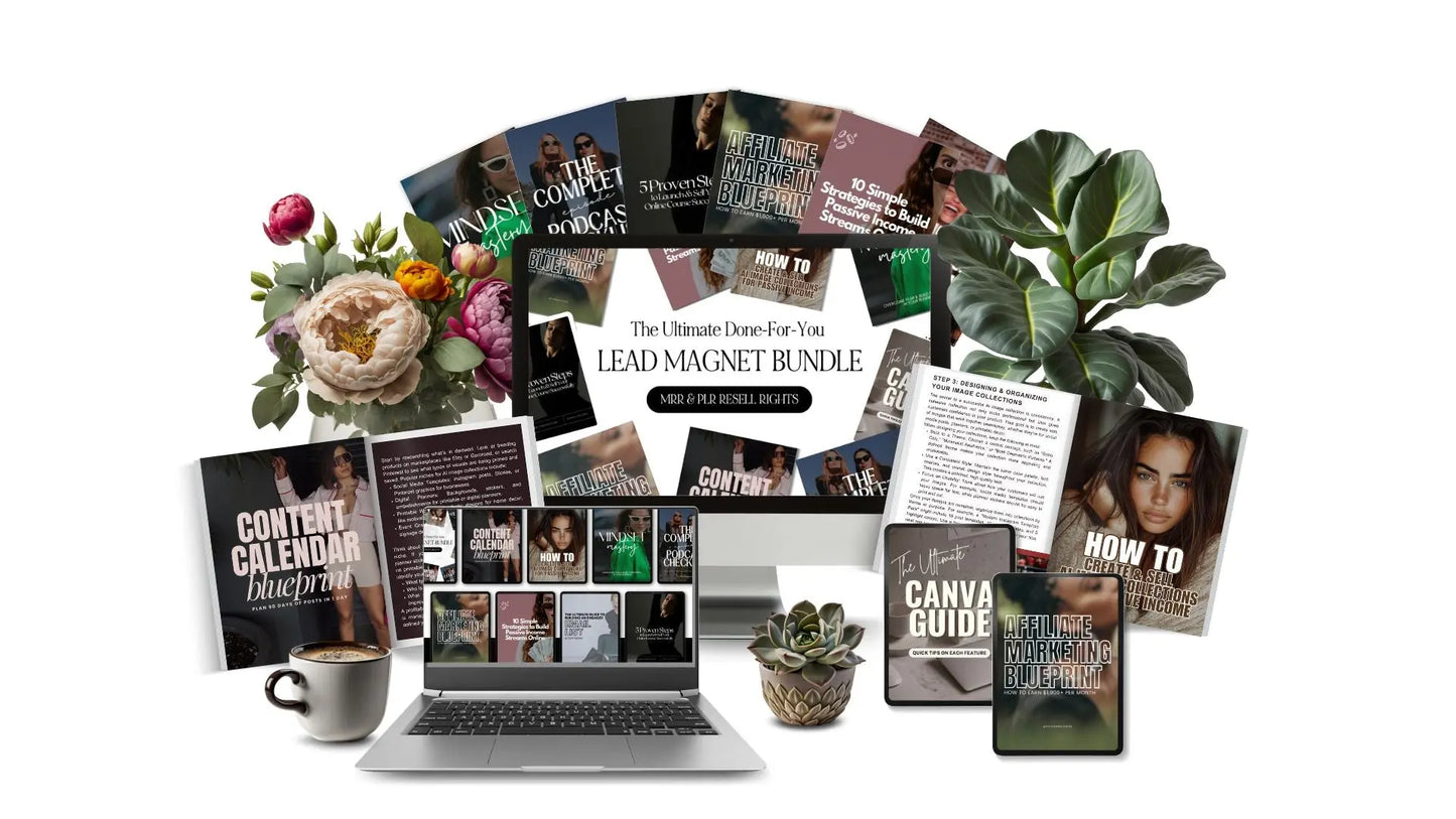 Lead Magnet Bundle | Editable Canva Templates with PLR & MRR Rights | Done For You - PLR Bundles - Boundless PLR