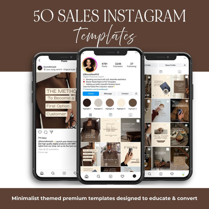 Strategic Marketing & Sales Content Pack | 40+ Instagram Templates | MRR & PLR Boundless PLR