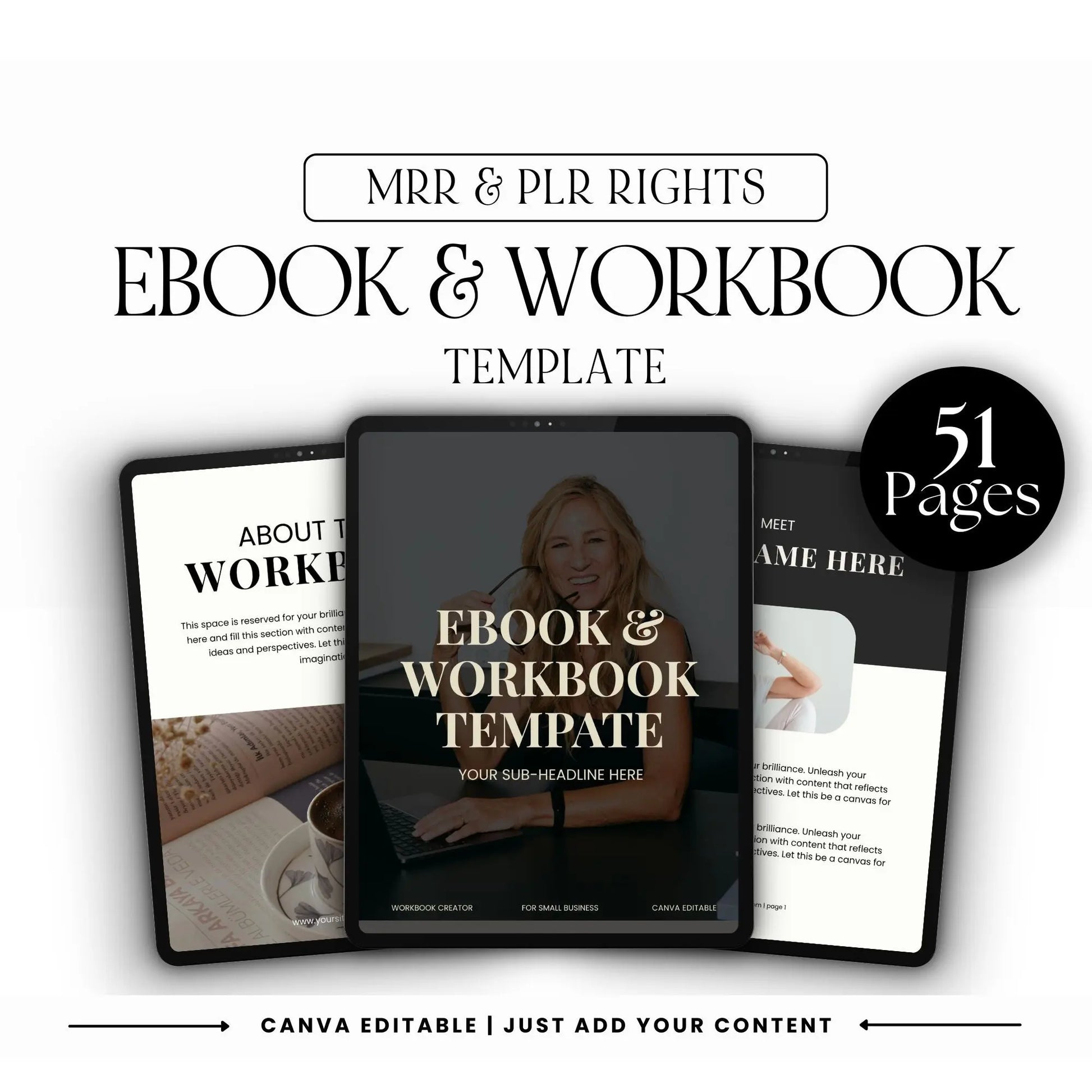 Editable Canva Workbook & Ebook Templates for Coaches & Digital Product Sellers – Includes MRR, PLR & Pinterest Strategy Bonus Boundless PLR