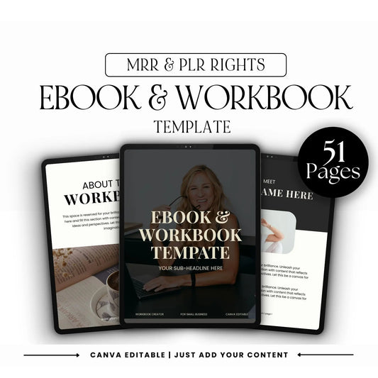 Editable Canva Workbook & Ebook Templates for Coaches & Digital Product Sellers – Includes MRR, PLR & Pinterest Strategy Bonus Boundless PLR