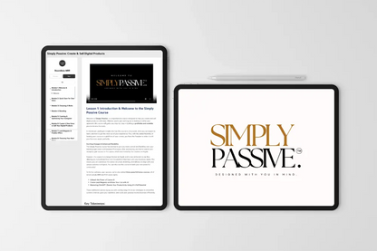 Simply Passive Digital Marketing Course with Master Resell Rights (MRR) & Private Label Rights (PLR) MRR PLR Courses to Sell