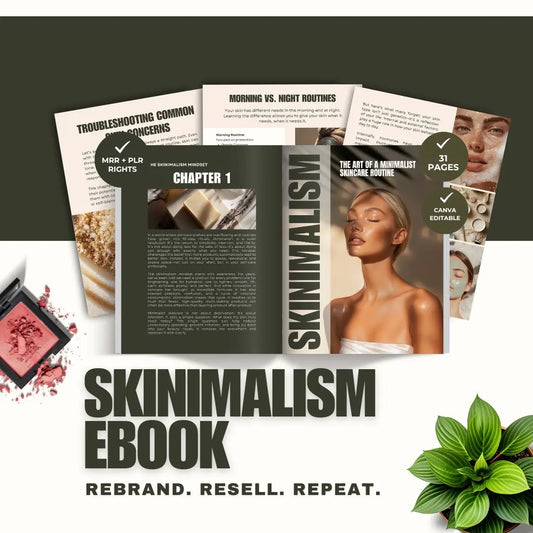 Skinimalism Guide – Canva Editable eBook with PLR & MRR Resell Rights Boundless PLR