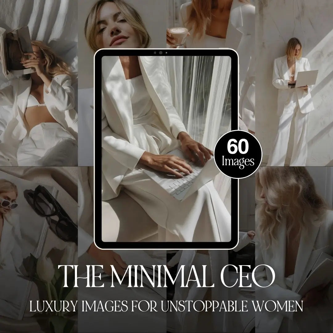 The Minimal CEO: 60 Luxury AI Stock Images with PLR & MRR | Boundless PLR Boundless PLR