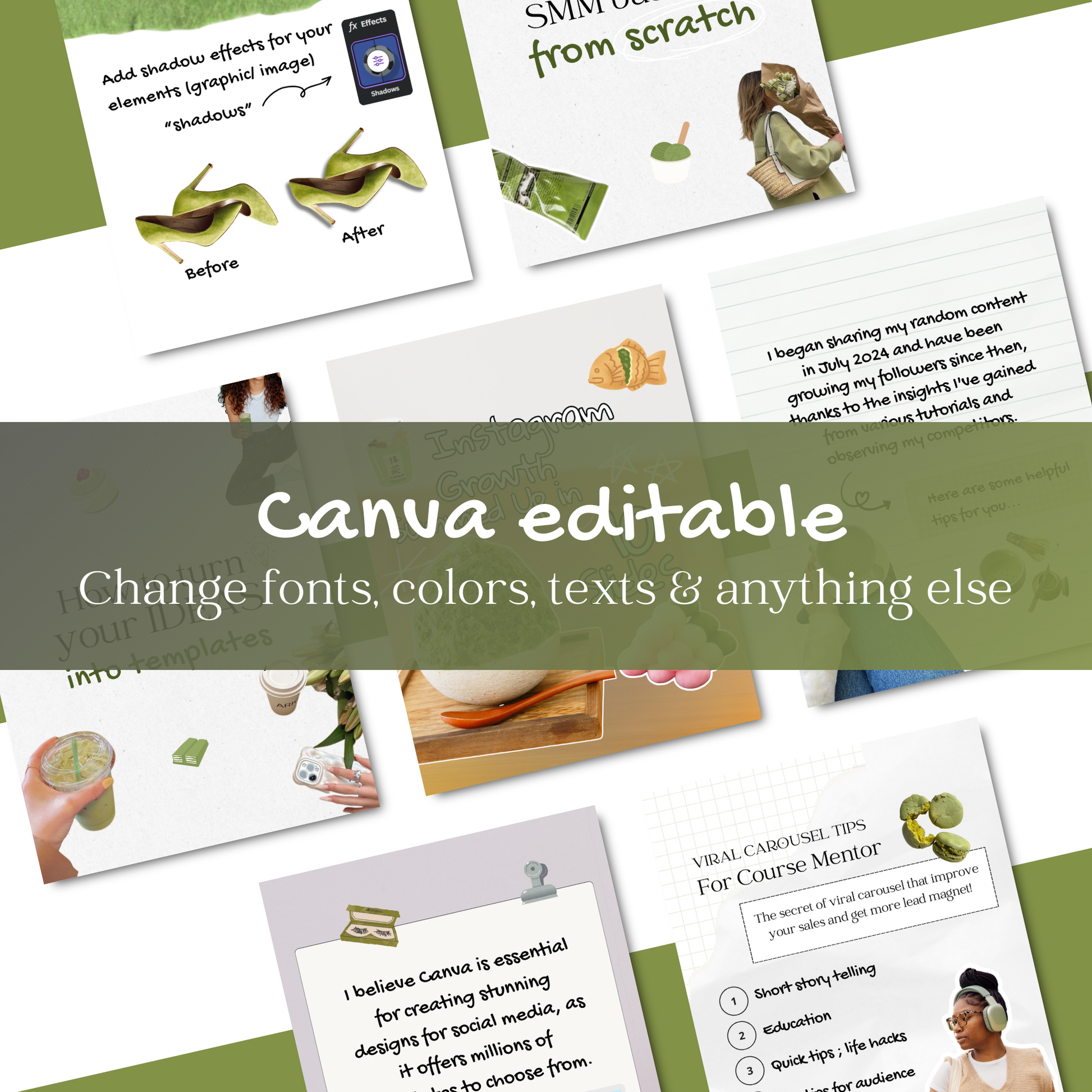 Matcha Instagram Carousel Templates for Canva + MRR & PLR Resell Rights Boundless PLR