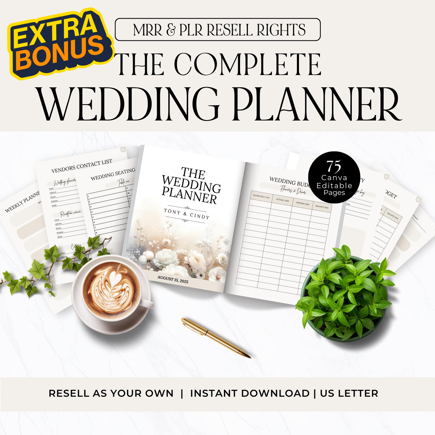 Google Sheets Templates Bundle – 15 Editable Spreadsheets with PLR & MRR Resell Rights | Budget, Bookkeeping, Wedding & More