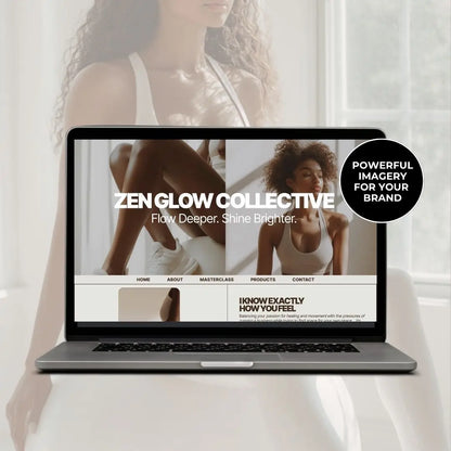 System.io Sales Funnel, Zen Glow Collective Systeme.io Website – Wellness Funnel with MRR, PLR + Bonus Faceless Fitness AI Stock Images Boundless PLR