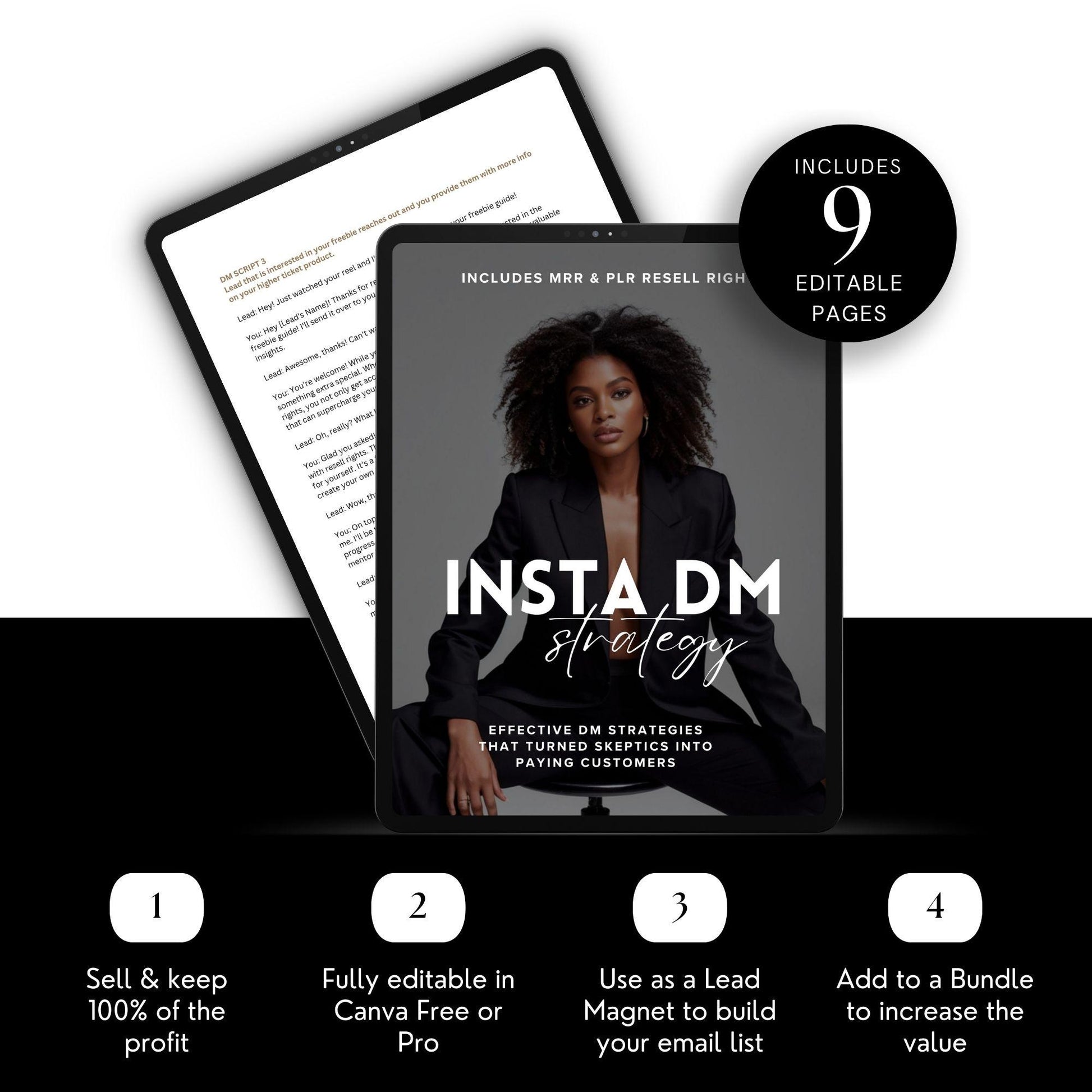 Insta DM Scripts & Strategies Guide with MRR & PLR | Convert Leads to Loyal Customers - MRR Marketing eBook - Boundless PLR