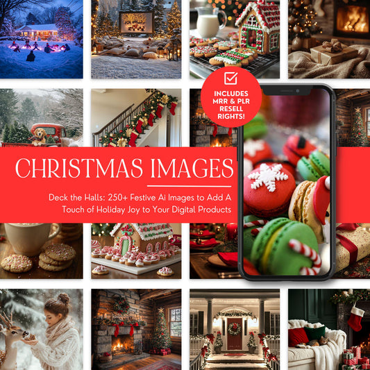 Aesthetic Red Christmas Stock Photos | 350+ PLR & MRR Images - Ai Stock Images - Boundless PLR