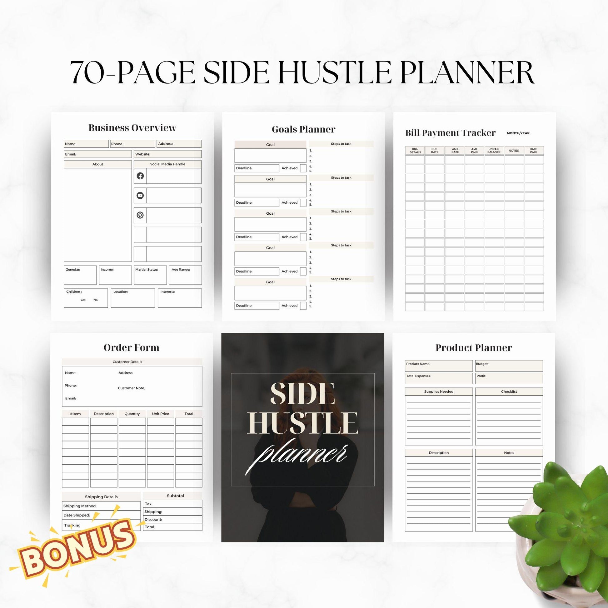 Side Hustle Starter Kit | PLR & MRR Digital Product for Entrepreneurs - PLR Instagram Templates - Boundless PLR