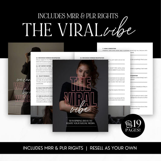 The Viral Vibe: 50 Social Media Strategies | PLR & MRR Digital Guide