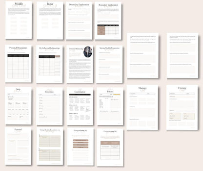 Healthy Boundaries eBook & Workbook | Editable PLR & MRR Bundle - Self Improvement & Mindset - Canva Template - Boundless PLR