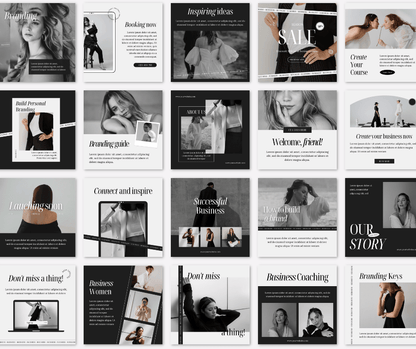 a large group of black and white images
