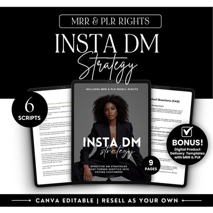 Insta DM Scripts & Strategies Guide with MRR & PLR | Convert Leads to Loyal Customers - MRR Marketing eBook - Boundless PLR