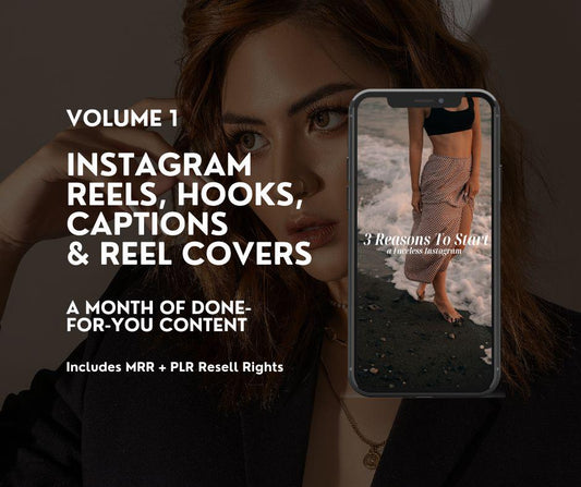 Reel Ready: Instagram Hooks, Captions & Covers | Editable PLR & MRR - DFY Reels - Master Resell Rights - Boundless PLR