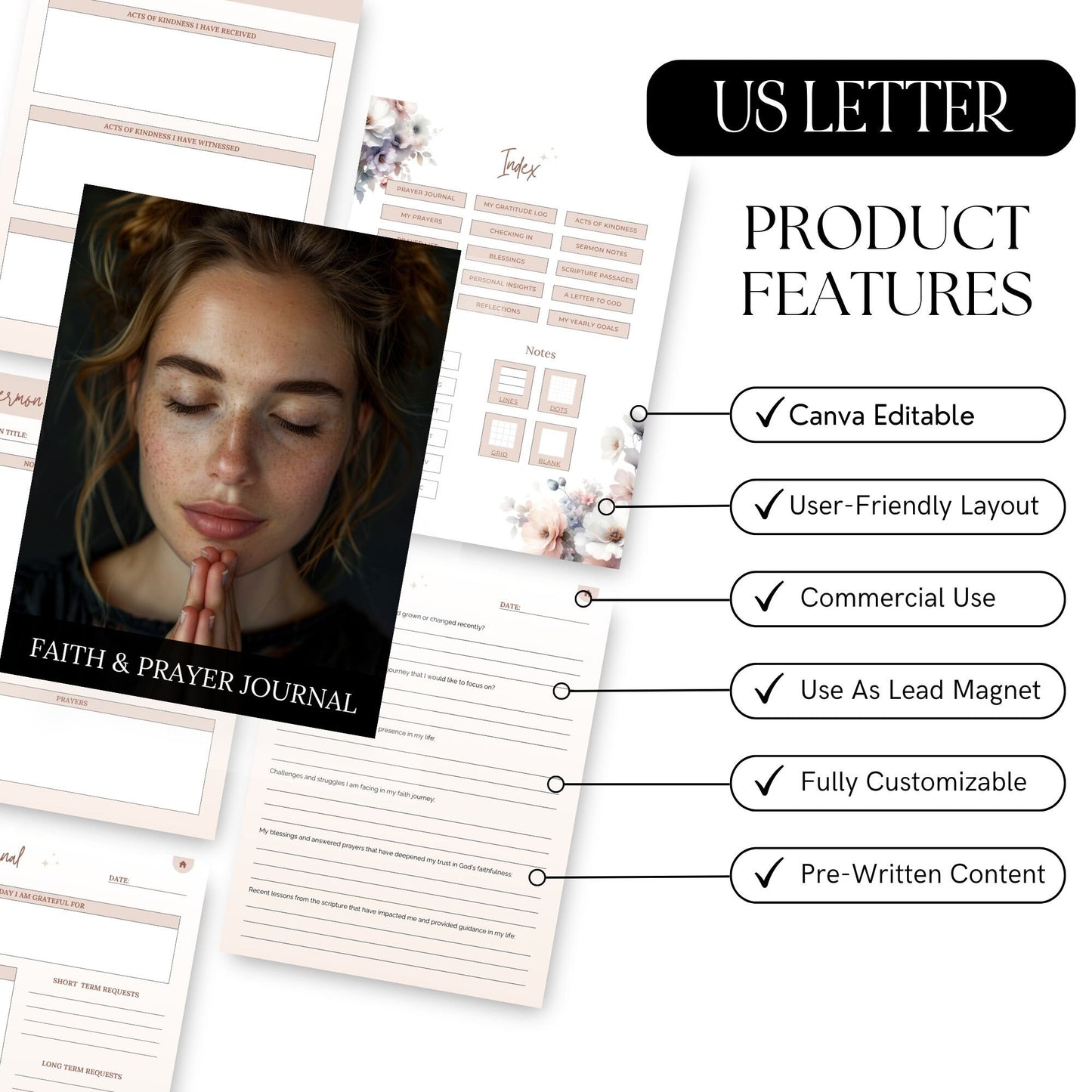 Faith & Prayer Journal | Digital Planner with MRR & PLR