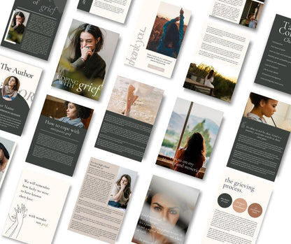 Coping with Grief eBook & Workbook | Editable MRR PLR Digital Product - Self Improvement & Mindset - Boundless PLR