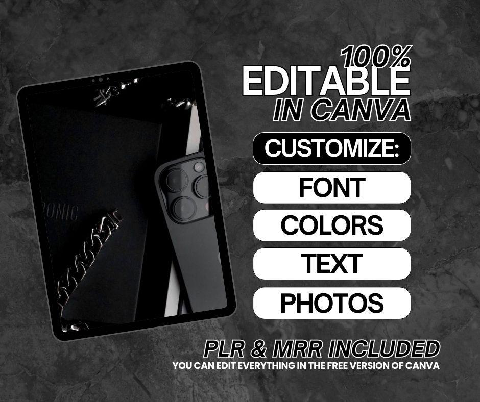 Dark Aesthetic Stock Image Bundle | 130+ PLR & MRR Canva Images - Images & Reels - Boundless PLR