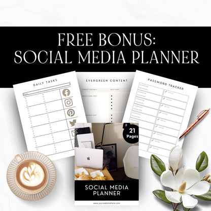 Social Media Content Calendar Template for Google Sheets with PLR & MRR