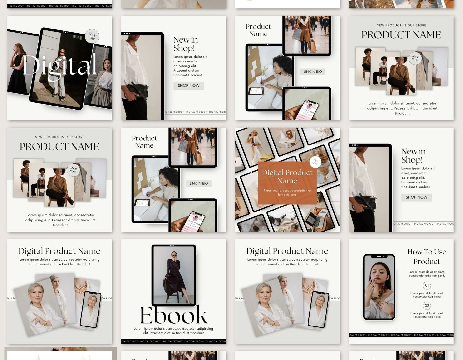 Instagram Post Templates for Digital Product Sellers | PLR + MRR Resell Rights - Boundless PLR
