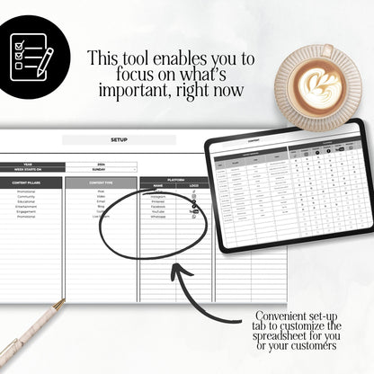 Social Media Content Calendar Template for Google Sheets with PLR & MRR