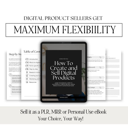 How to Create and Sell Digital Products eBook - PLR & MRR