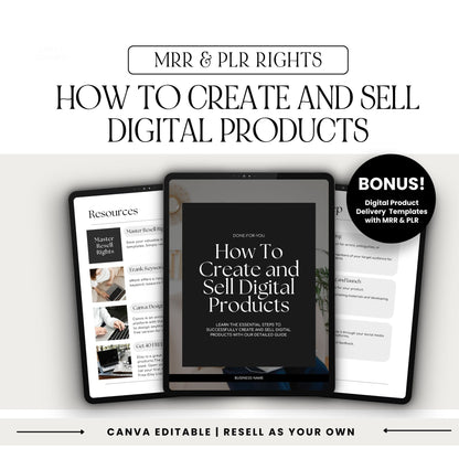 How to Create and Sell Digital Products eBook - PLR & MRR