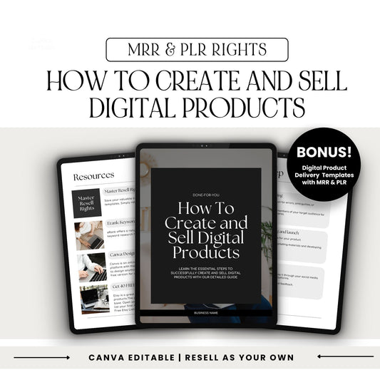 How to Create and Sell Digital Products eBook - PLR & MRR