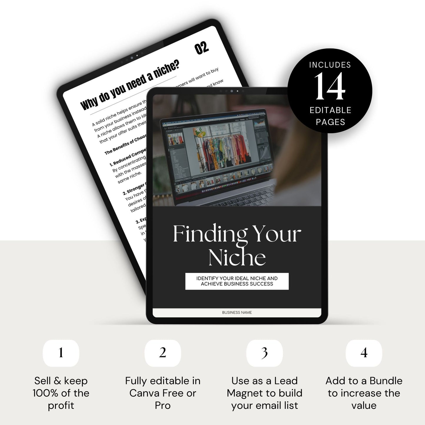 Finding Your Niche Workbook | Editable Guide with MRR & PLR