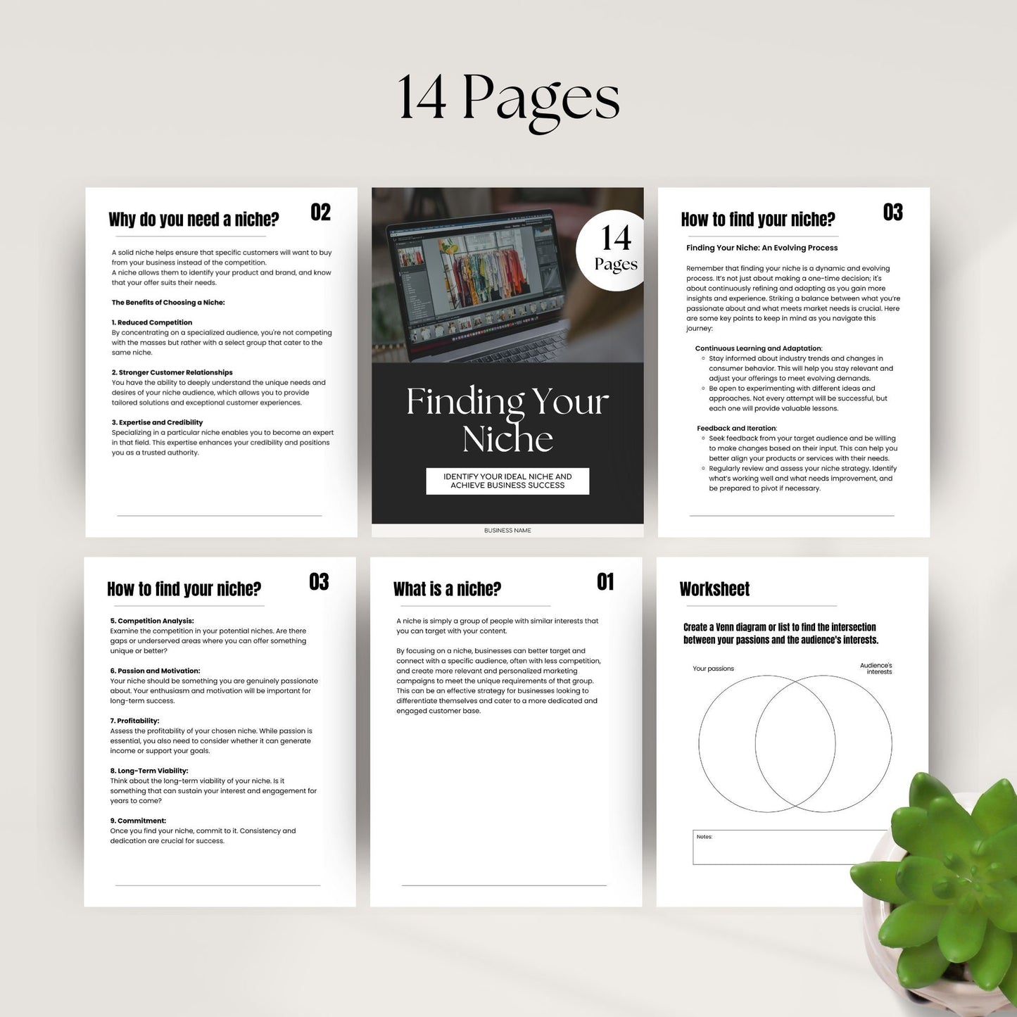 Finding Your Niche Workbook | Editable Guide with MRR & PLR