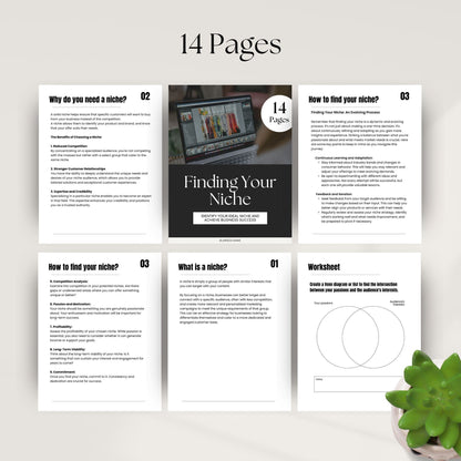 Finding Your Niche Workbook | Editable Guide with MRR & PLR