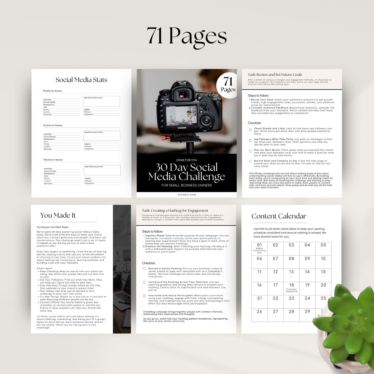 30-Day Social Media Challenge Guide | MRR & PLR Digital Product
