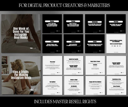 30 Days of Digital Marketing Carousels Bundle - PLR & MRR