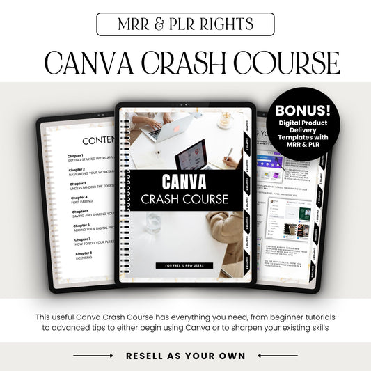 Master Canva with Our Comprehensive Canva Crash Course - PLR & MRR Included - Boundless PLR
