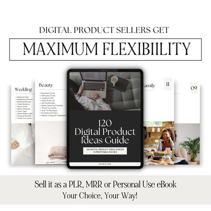 120 Digital Product Ideas eBook – Your Ultimate Guide to Profitable Niches